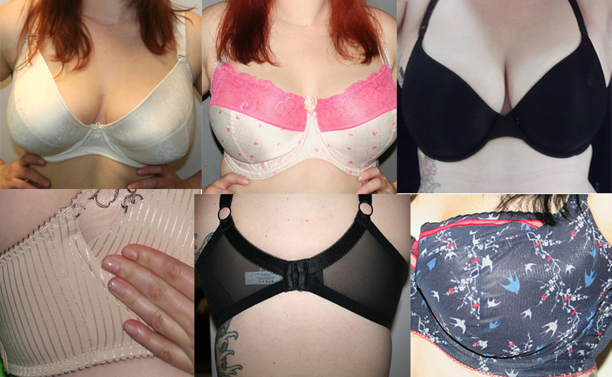 Several bras not fitting the wearer properly