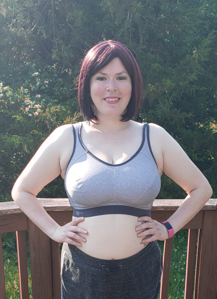 Front view of Anita 5527 Extreme Control Sports Bra on the body
