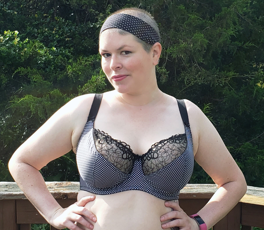 another front view of the nessa balconette bra on the body