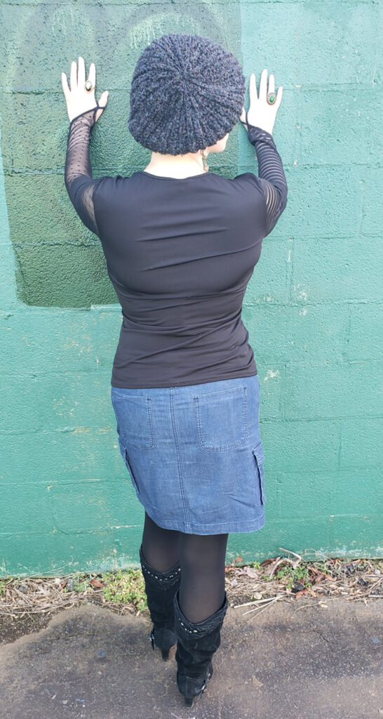 Back view of the Cutout Top on the body