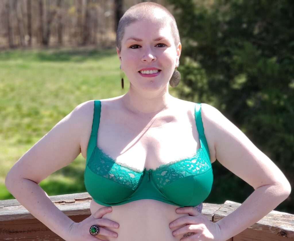 Front of Rosalyn Bra on the body
