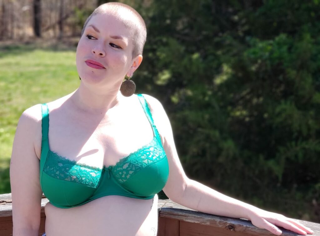Front of Rosalyn Bra on the body