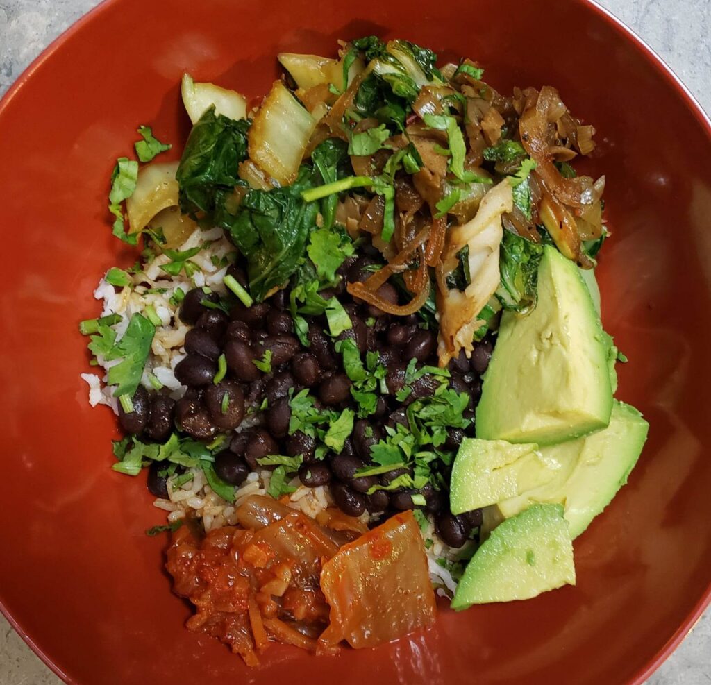 Image of Asian rice bowl