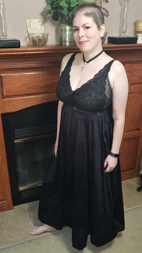 Side image of me in the shadowline nightgown