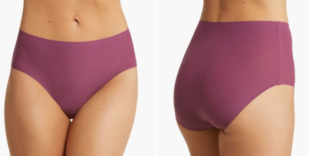 Front and back of Chanelle Seamless French cut on the model