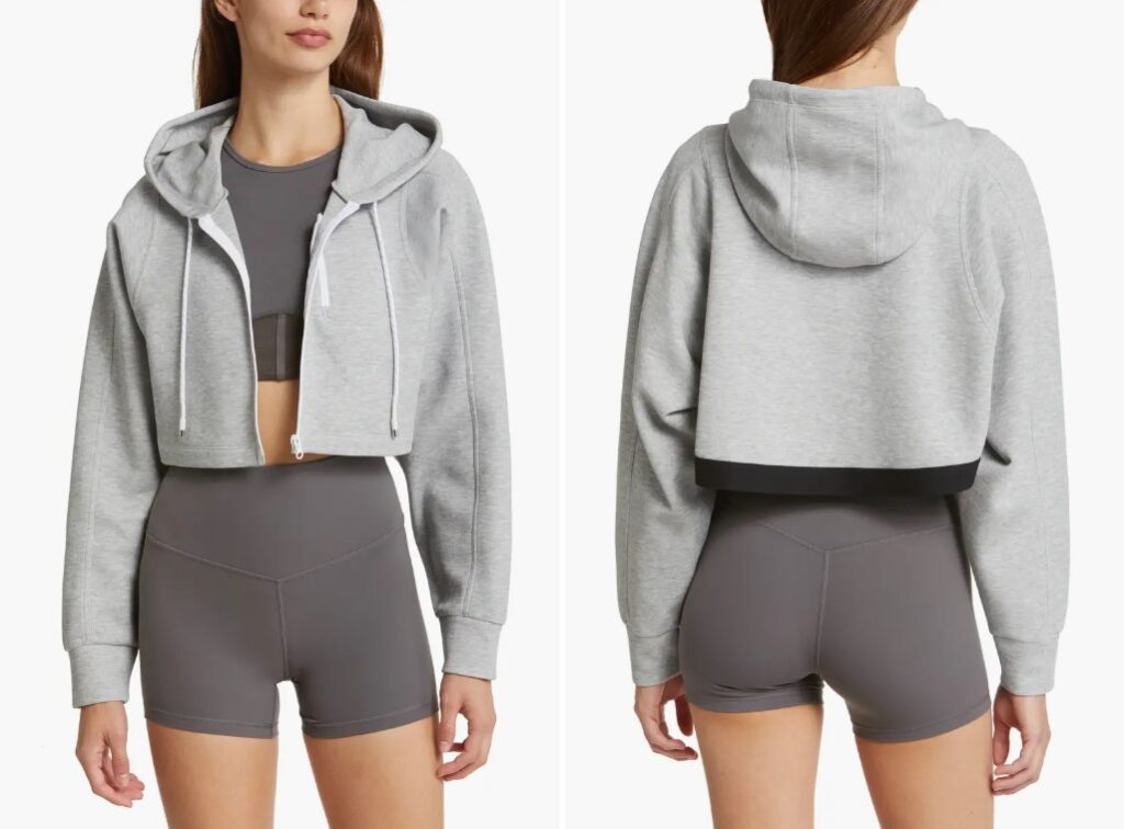 Image of Zella Cropped Hoodie in Gray
