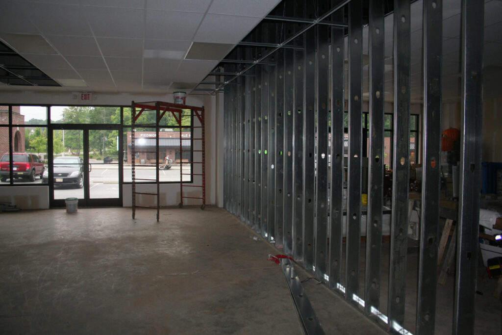 Image of walls being framed
