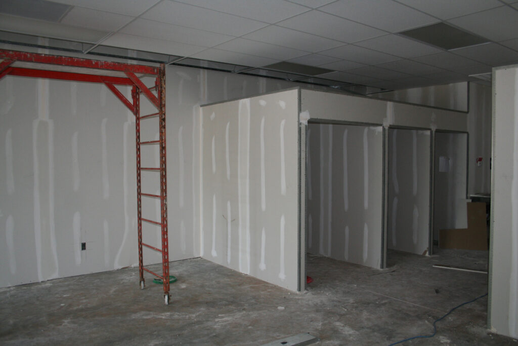 Image of framed fitting rooms